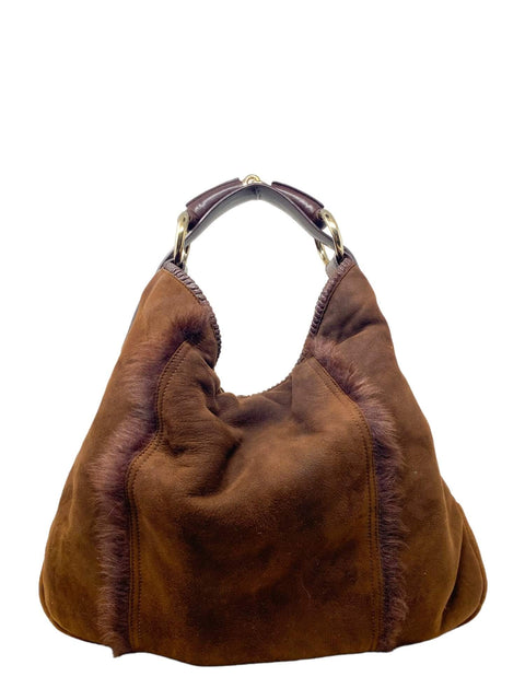 Bolso "Suede Large Horsebit Hobo"