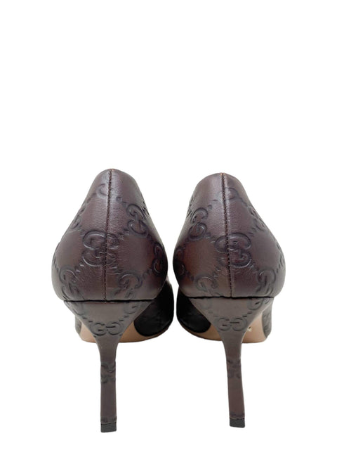 Tacones "Guccissima Leather Horsebit Peep-Toe"